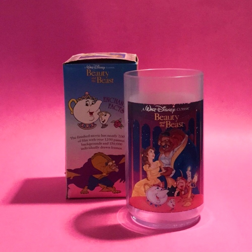 Burger King Collector Series Beauty and the Beast Plastic Cup